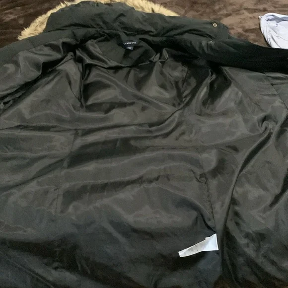 Long Lands End down women’s coat XL - Picture 5 of 9